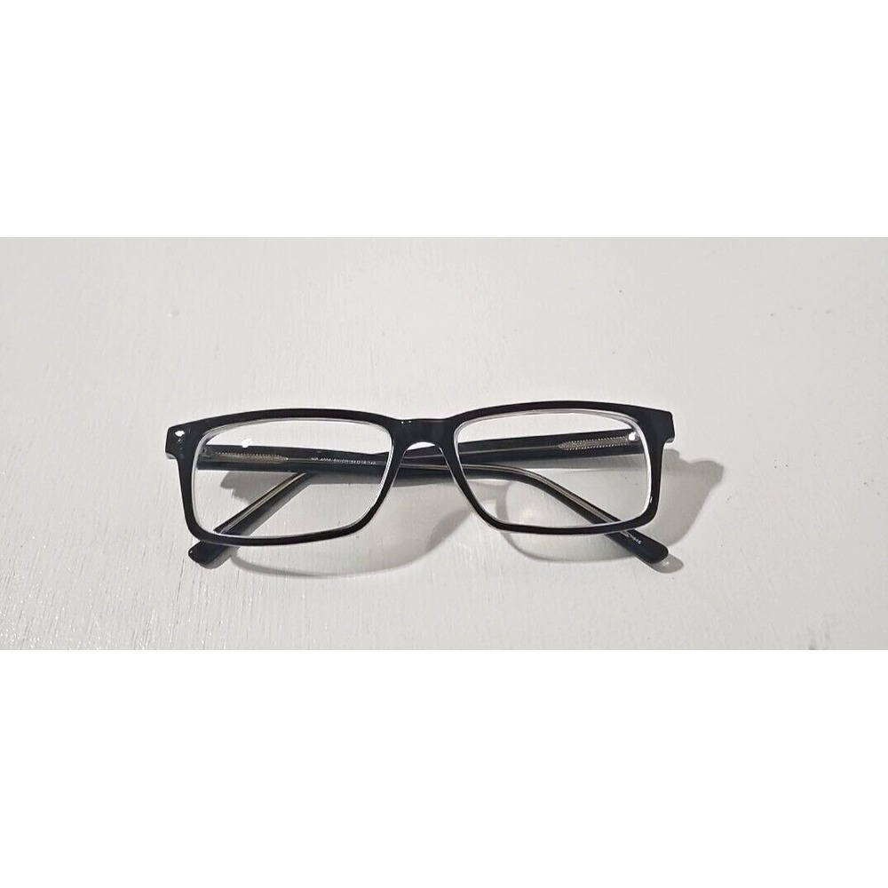 MP 4006 BK/CR Eyeglass Frames Rectangular Full Black Crystal Clear 54-16-140